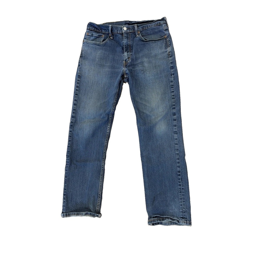 Levi's Mens 514 Straight Flex Fit Blue Jeans 36x30 Regular Fit Mid Rise